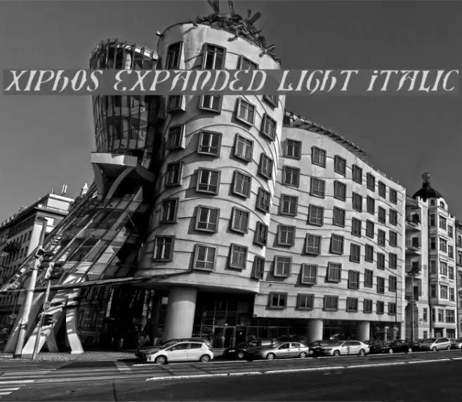 Xiphos Expanded Light Italic Font examples