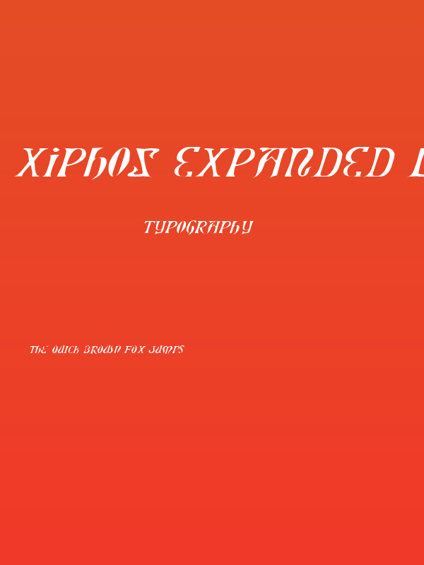 Xiphos Expanded Light Italic Poster