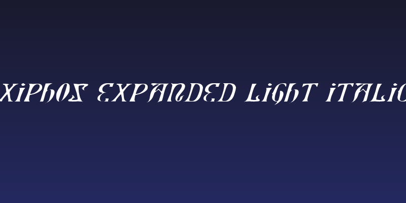 Xiphos Expanded Light Italic Social Header