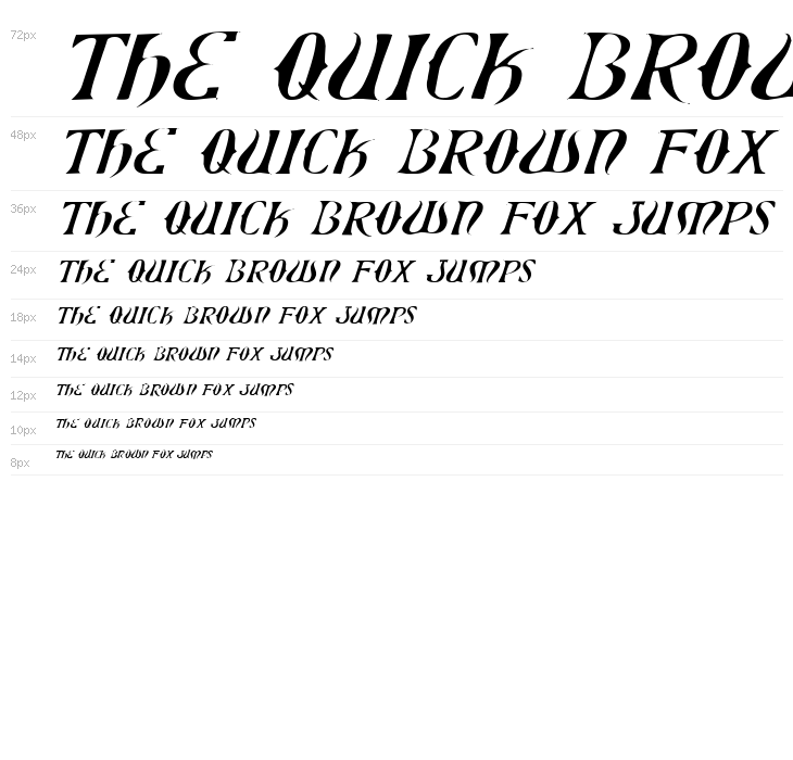 Xiphos Expanded Light Italic Waterfall