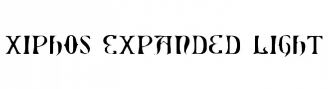 Xiphos Expanded Light  フリーフォントのダウンロード