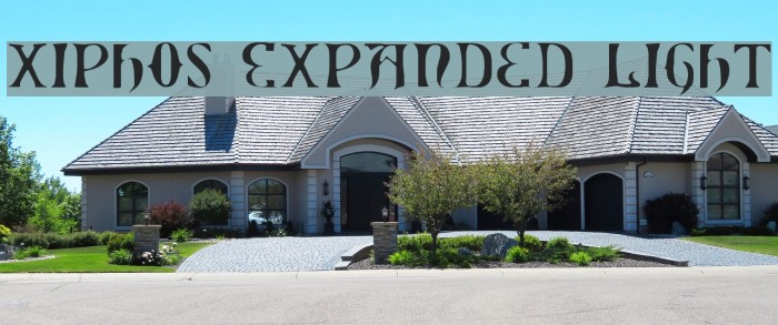 Xiphos Expanded Light Font examples