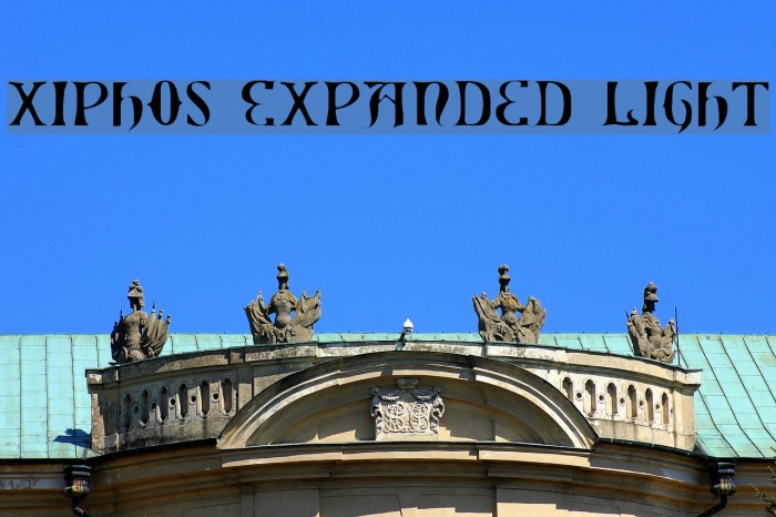Xiphos Expanded Light Font examples