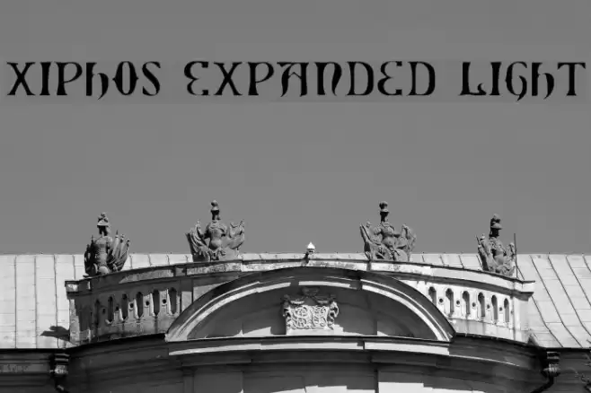 Xiphos Expanded Light Шрифта examples