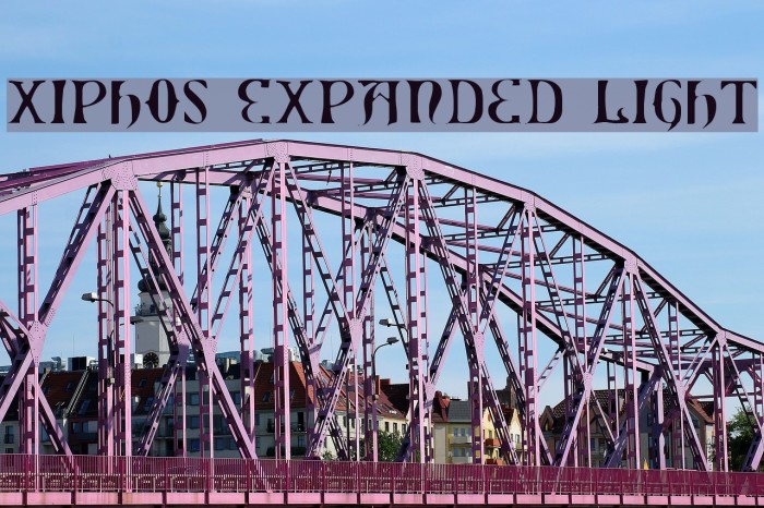 Xiphos Expanded Light Font examples