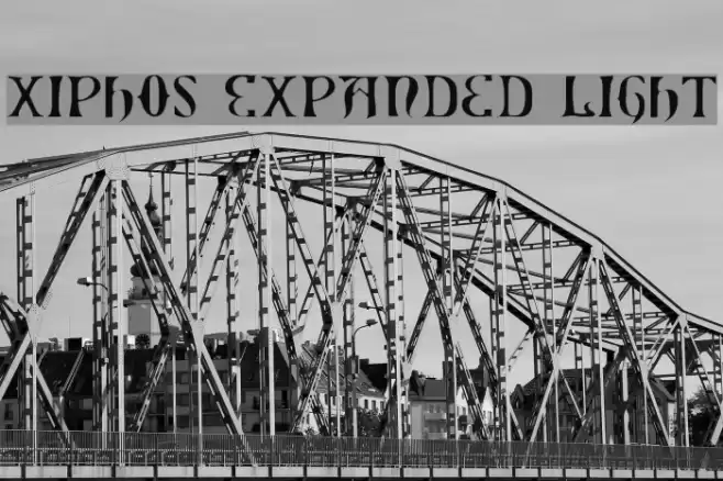 Xiphos Expanded Light Шрифта examples