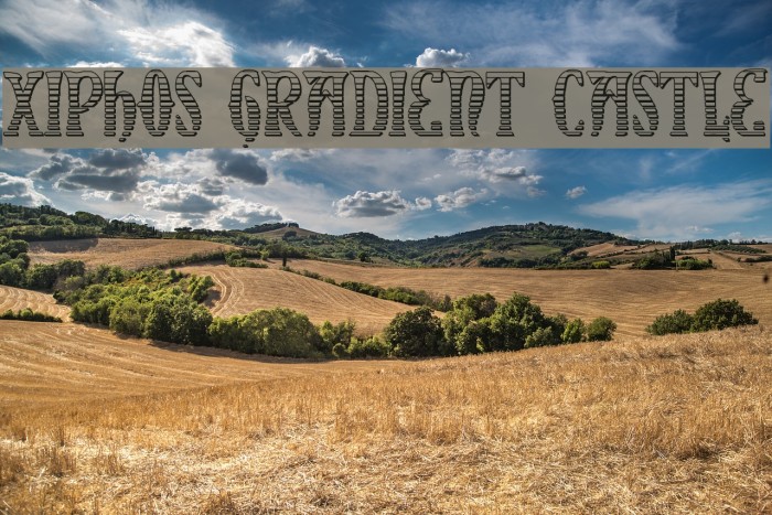 Xiphos Gradient Castle Font examples