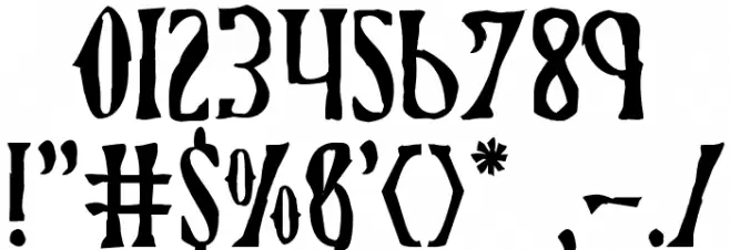 Xiphos Horror Font OTHER CHARS