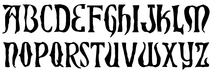 Xiphos Horror Font LOWERCASE