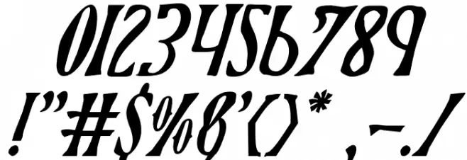 Xiphos Italic フォント その他の文字