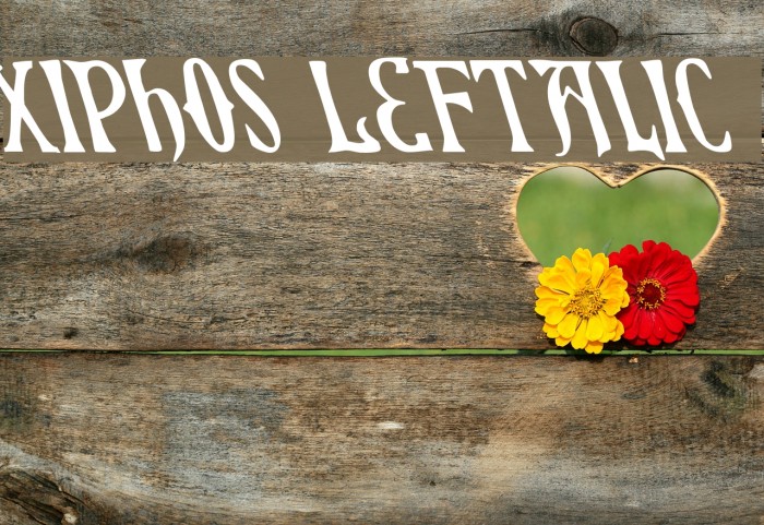 Xiphos Leftalic Font examples