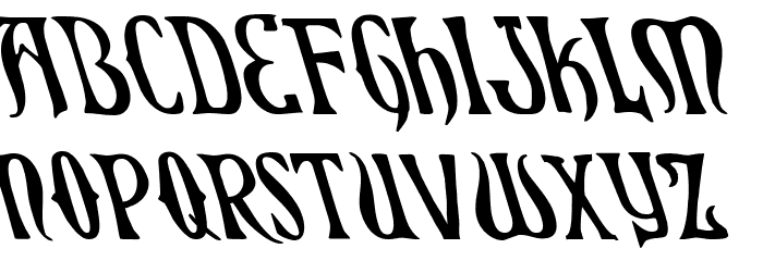 Xiphos Leftalic Font LOWERCASE