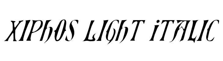 Xiphos Light Italic Font