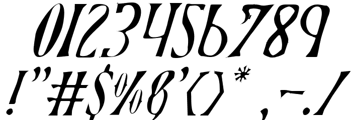 Xiphos Light Italic Font OTHER CHARS