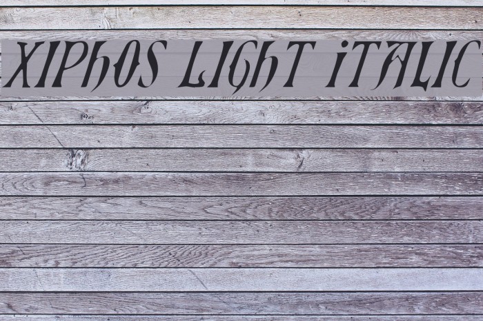 Xiphos Light Italic Font examples