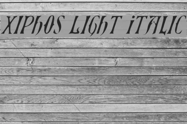 Xiphos Light Italic フォント examples