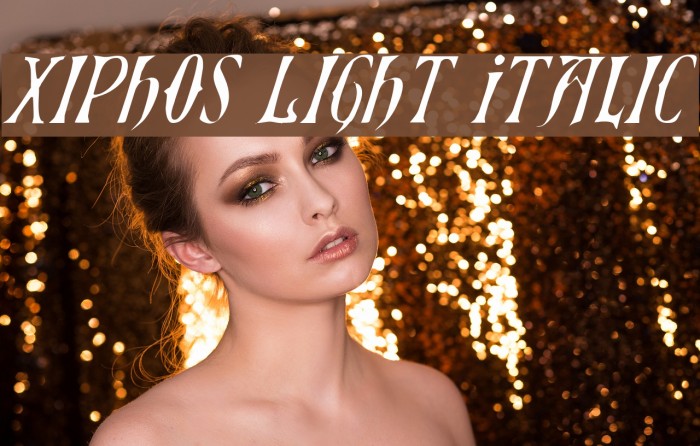 Xiphos Light Italic Font examples