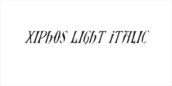 Xiphos Light Italic Logo