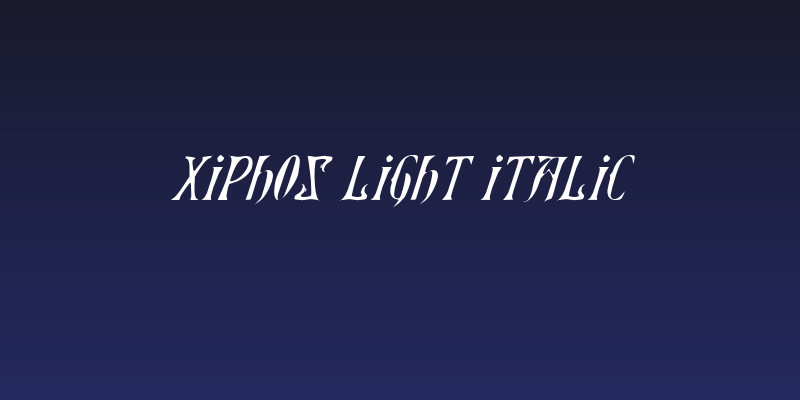 Xiphos Light Italic Social Header