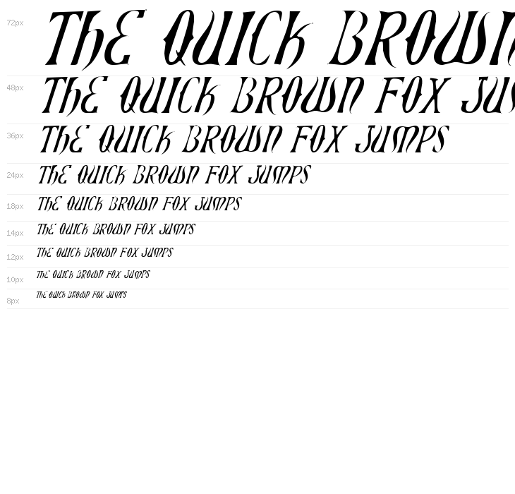 Xiphos Light Italic Waterfall