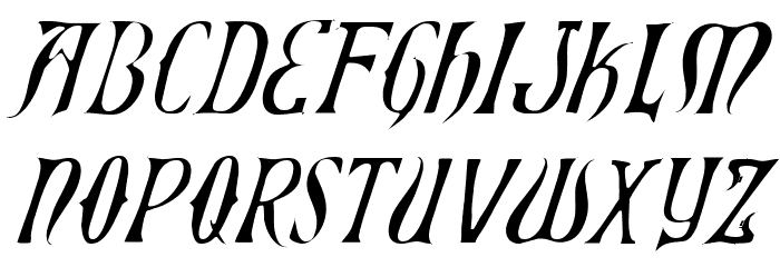 Xiphos Light Italic Font LOWERCASE