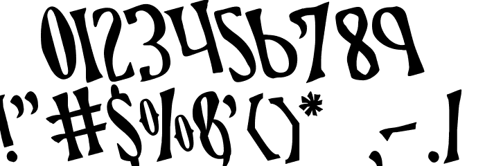 Xiphos Rotated フォント その他の文字
