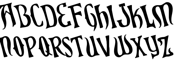 Xiphos Rotated フォント 小文字