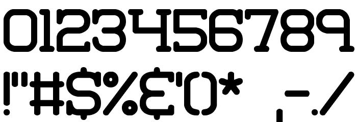 Xipital BRK Font OTHER CHARS