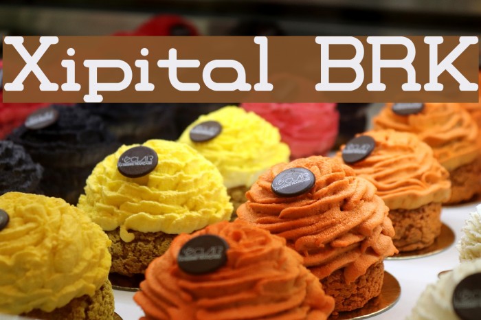 Xipital BRK Font examples