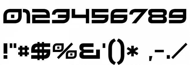 Xirod-Regular Font OTHER CHARS