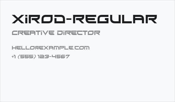 Xirod-Regular Business Card