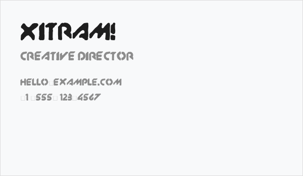 XitRAM! Business Card