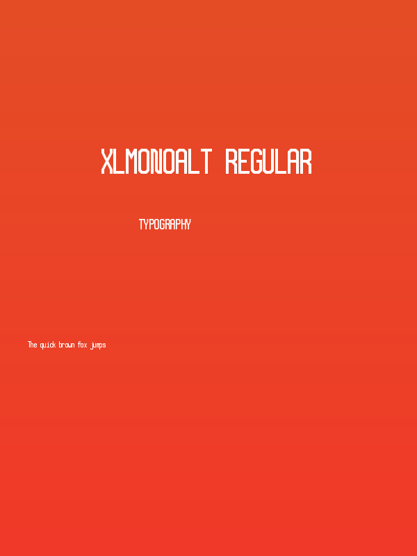 XLMonoAlt Regular Poster