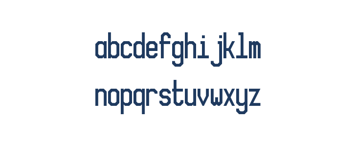 XLMonoAlt Regular Lowercase