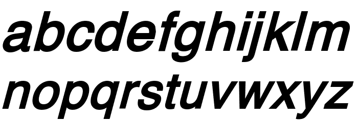 XM Traffic Bold Italic Font LOWERCASE