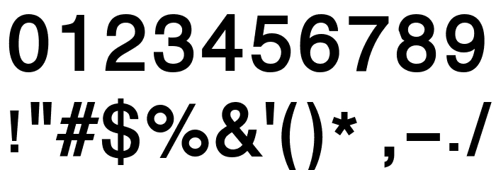 XM Traffic Bold Font OTHER CHARS