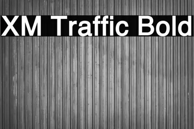 XM Traffic Bold Font examples