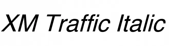 XM Traffic Italic  Frei Schriftart Herunterladen