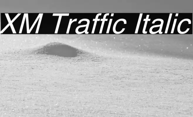 XM Traffic Italic Font examples