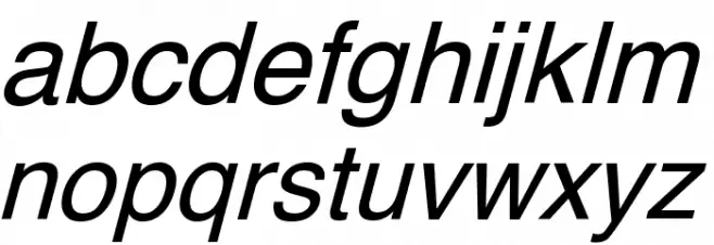 XM Traffic Italic 字体 小写