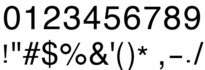XM Traffic Font OTHER CHARS