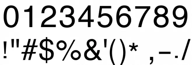 XM Traffic Font OTHER CHARS