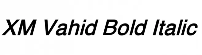 XM Vahid Bold Italic  Fuentes Gratis Descargar