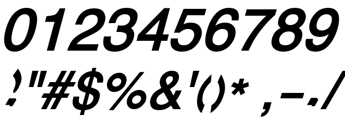 XM Vahid Bold Italic Font OTHER CHARS