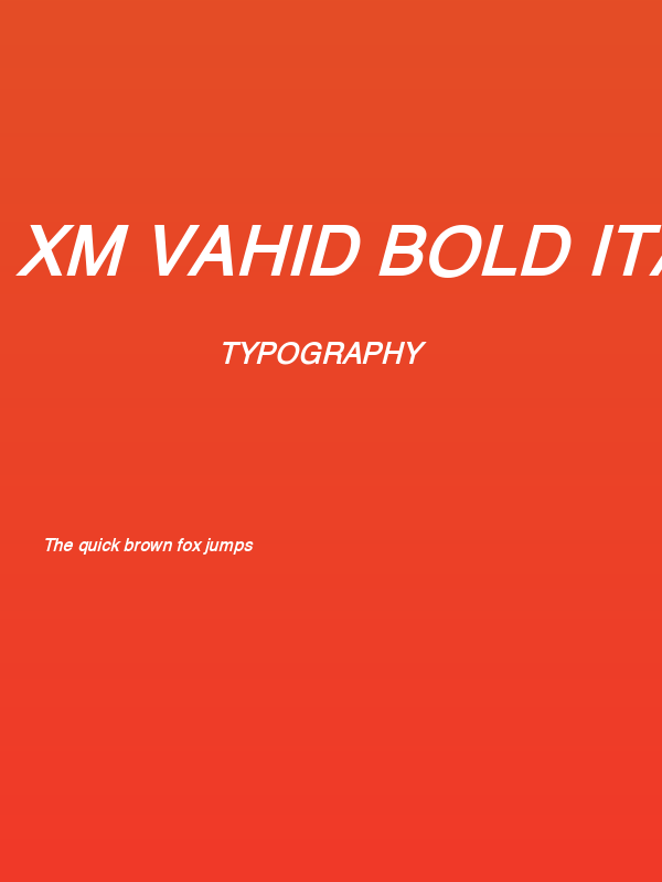 XM Vahid Bold Italic Poster