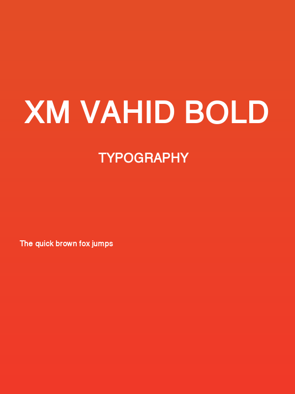 XM Vahid Bold Poster