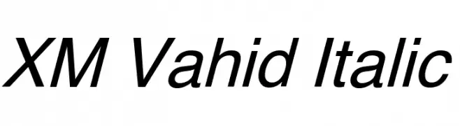 XM Vahid Italic  Frei Schriftart Herunterladen