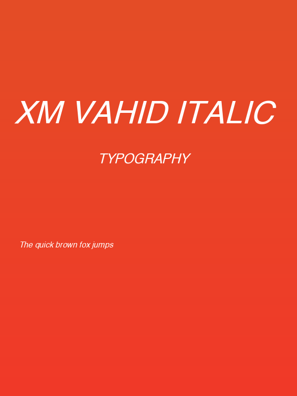XM Vahid Italic Poster
