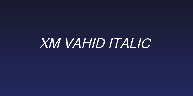 XM Vahid Italic Social Header