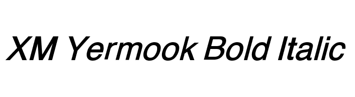 XM Yermook Bold Italic  Free Fonts Download